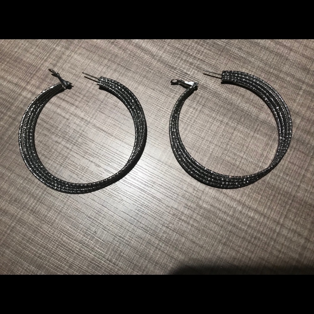 Large hoop earrings